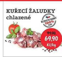 RABBIT řeznictví KUŘECÍ ŽALUDKY chlazené 1kg nabídka