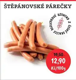 RABBIT řeznictví ŠTĚPÁNOVSKÉ PÁREČKY 100g nabídka