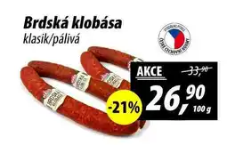 ZEMAN Brdská klobása klasik/pálivá, 100 g nabídka