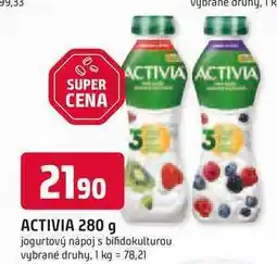 Trefa ACTIVIA 280 g jogurtový nápoj s bifidokulturou vybrané druhy nabídka