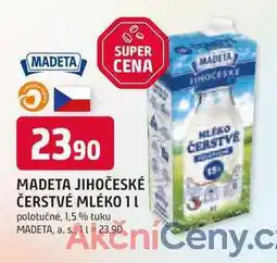 Trefa MADETA JIHOČESKÉ ČERSTVÉ MLÉKO 1l nabídka