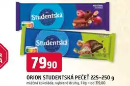 Trefa ORION STUDENTSKÁ PEČEŤ 225-250 g mléčná nabídka