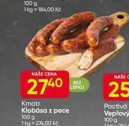 Hruška Kmotr Klobása z pece 100 g nabídka