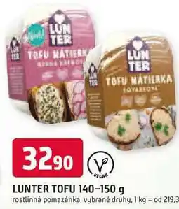 Trefa LUNTER TOFU 140-150 g rostlinná pomazánka nabídka