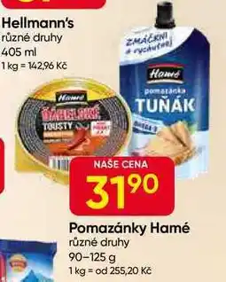 Hruška Hamé Pomazánky různé druhy 90-125 g nabídka
