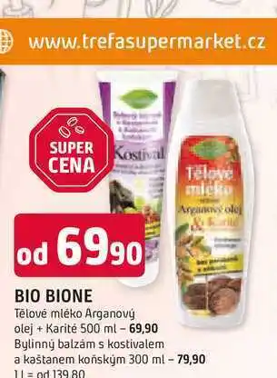 Trefa BIO BIONE Tělové mléko Arganový olej + Karité 500 ml nabídka
