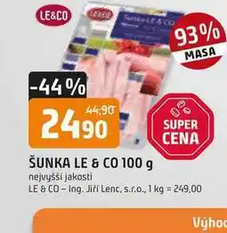 Trefa LE&CO ŠUNKA nejvyšší jakosti 100g nabídka