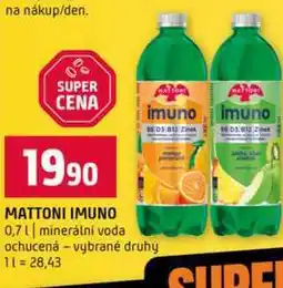 Terno MATTONI IMUNO 0,7 l nabídka