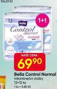 Hruška Bella Control Normal Inkontineční vložky 12+12 ks nabídka