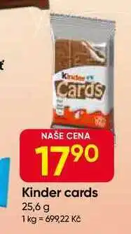 Hruška Kinder cards 25,6 g nabídka