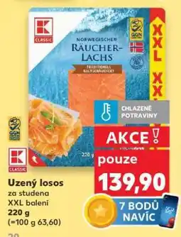 Kaufland Uzený losos za studena XXL balení nabídka