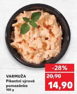 Kaufland VARMUŽA Pikantní sýrová pomazánka 100 g nabídka