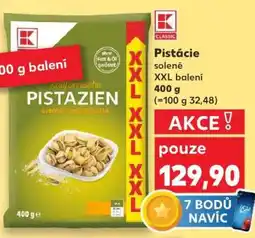 Kaufland Pistácie solené XXL balení nabídka