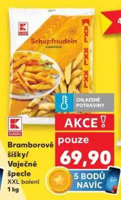 Kaufland Bramborové šišky/Vaječné špecle XXL balení 1 kg nabídka