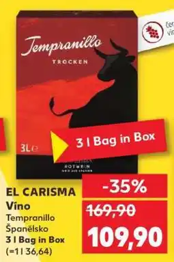 Kaufland EL CARISMA Vino Tempranillo Španělsko nabídka
