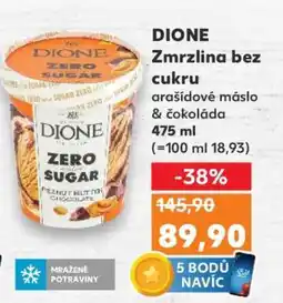 Kaufland DIONE Zmrzlina bez cukru arašídové máslo & čokoláda nabídka