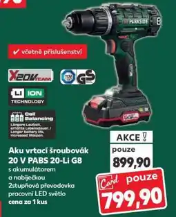 Kaufland Aku vrtací šroubovák 20 V PABS 20-Li G8 nabídka