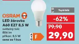 Kaufland OSRAM LED žárovka A60 E27 8,5 W nabídka
