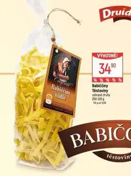 Globus Babiččiny těstoviny nabídka