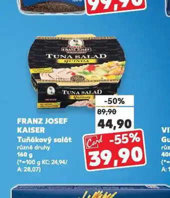 Kaufland Franz josef tuňákový salát nabídka