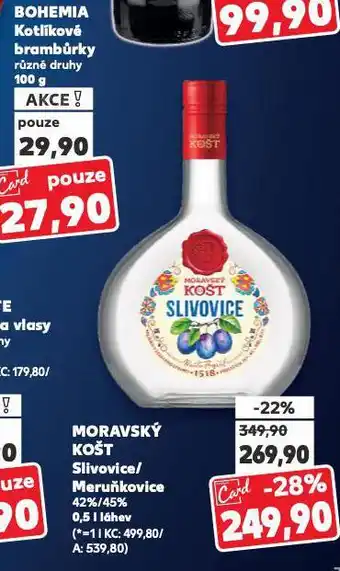 Kaufland Moravský košt meruňkovice nabídka