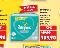 Kaufland Pampers dětské vlhčené ubrousky nabídka