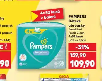 Kaufland Pampers dětské vlhčené ubrousky nabídka