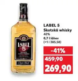 Kaufland Label 5 scotch whisky nabídka