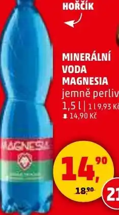 Penny Market Minerální voda magnesia jemně perlivá nabídka