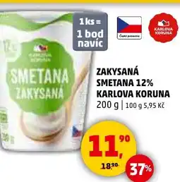 Penny Market Zakysaná smetana 12% karlova koruna nabídka