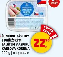 Penny Market Šunkové závitky s pařížským salátem v aspiku karlova koruna nabídka