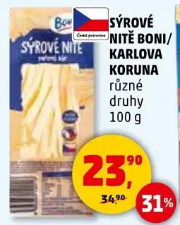 Penny Market Sýrové nitě boni/ karlova koruna nabídka