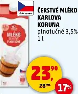 Penny Market Čerstvé mléko karlova koruna nabídka