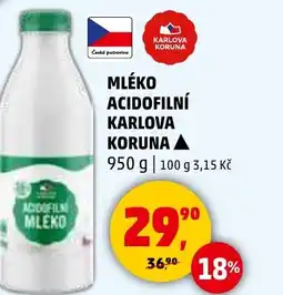 Penny Market Mléko acidofilní karlova koruna nabídka