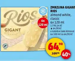 Penny Market Zmrzlina gigant rios almond white, classic nabídka