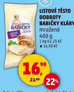 Penny Market Listové těsto dobroty babičky kláry mražené nabídka