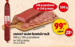 Penny Market Lovecký salám řezníkův talíř nabídka