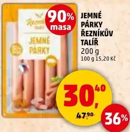 Penny Market Jemné párky řezníkův talíř nabídka