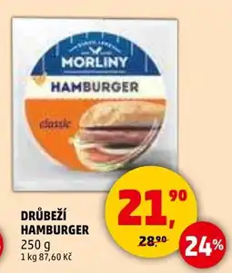 Penny Market Drůbeží hamburger nabídka