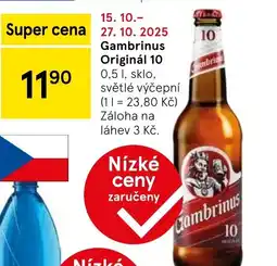 Tesco Gambrinus Originál 10 nabídka