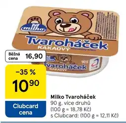 Tesco Milko Tvaroháček nabídka