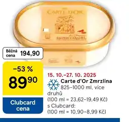 Tesco Carte d'Or Zmrzlina nabídka