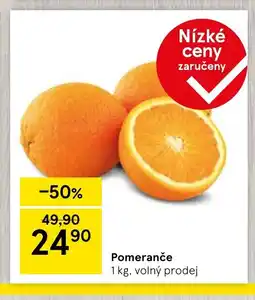 Tesco Pomeranče nabídka