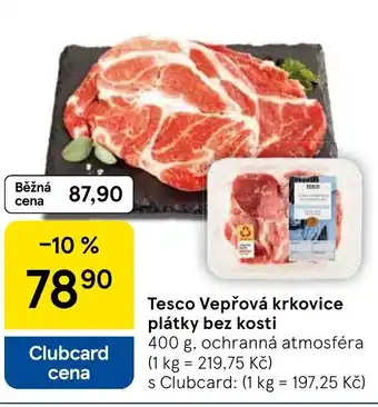 Tesco Tesco Vepřová krkovice plátky bez kosti nabídka