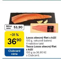 Tesco Losos obecný filet s kůží nabídka