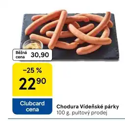 Tesco Chodura Vídeňské párky nabídka