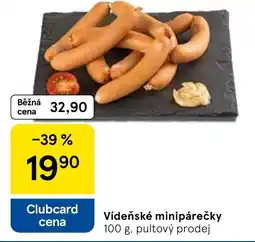 Tesco Vídeňské minipárečky nabídka