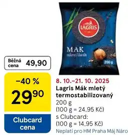 Tesco Lagris Mák mletý termostabilizovaný nabídka