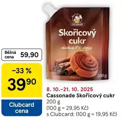 Tesco Cassonade Skořicový cukr nabídka