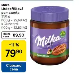 Tesco Milka Lískooříšková pomazánka nabídka